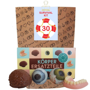Lustiges Überlebenspaket zum 30. Geburtstag „Survival Kit“ (Set 2)