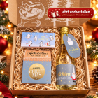 Befüllte Geschenkbox „Let it snow!“ – fröhliches Weihnachtsgeschenk (Set 1)
