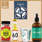 Geschenkbox Überlebenspaket zum 60. Geburtstag „Survival Kit“ (Set 7)