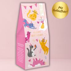 Fruchtgummi Herzen Happy Birthday (Katzenedition)
