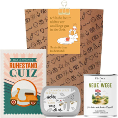 Geschenktüte Ruhestandsgeschenk „Genieße den Ruhestand!“ (Set 3)