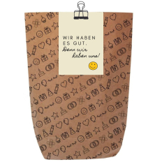 Geschenktüte Freundschaft „Wir haben es gut. Denn wir haben uns“ – zum Befüllen