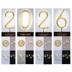 Wunderkerzen Zahlenset 2026 - Silvestergeschenk