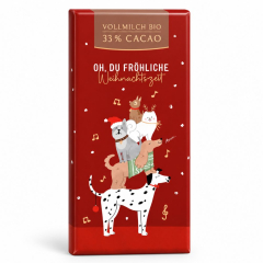 Bio-Schokolade 80g Weihnachten „Oh, du fröhliche Weihnachtszeit“