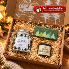 Gefüllte Geschenkbox „Frohe Weihnachten“ – schönes Weihnachtsgeschenk (Lichterkette Set 1)