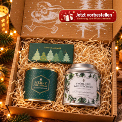 Gefüllte Geschenkbox Weihnachten – Mitarbeitergeschenk „Frohes Fest! Super Team“ (Set 6)