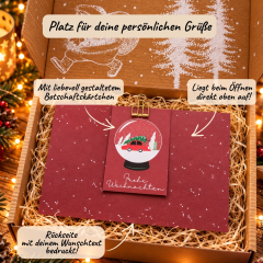 Geschenkbox Weihnachten – Originelles Weihnachtsgeschenk (Schneekugel – Set 5)