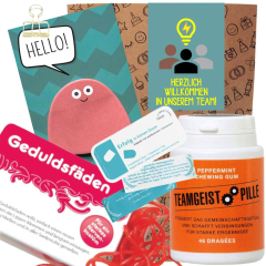 Geschenktüte Onboarding – Begrüßungsgeschenk „Willkommen im Team“ (Set 3)