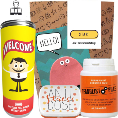 Geschenktüte Onboarding – Willkommensgeschenk „Start-Button“ (Set 4)