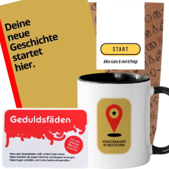 Geschenktüte Onboarding – Willkommensgeschenk „Start-Button“ (Set 6)