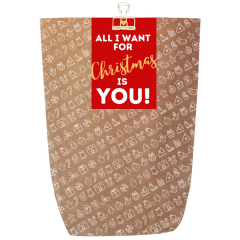 Geschenkverpackung für Weihnachtsgeschenke „All I Want For Christmas Is You!“