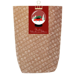 Schöne Geschenkverpackung für Weihnachtsgeschenke „Frohe Weihnachten“ (Motiv Schneekugel)