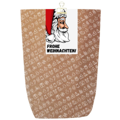 Geschenkverpackung für Weihnachtsgeschenke „Frohe Weihnachten“ (Motiv Weihnachtsmann)