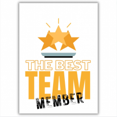Minicard für Mitarbeiter „The Best Team“