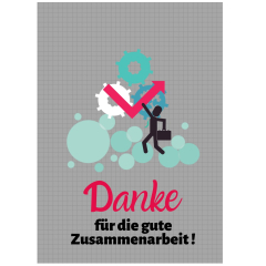 Geschenktüte DANKE FÜR DIE ZUSAMMENARBEIT - zum Befüllen