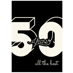 Geschenktüte 50. Geburtstag „50 Years“ – zum Befüllen