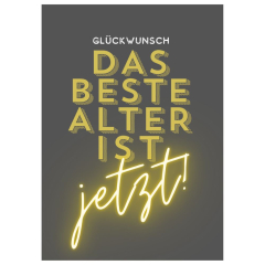 Geschenktüte DAS BESTE ALTER IST JETZT! - zum Befüllen