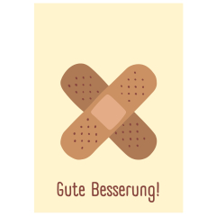 Geschenktüte Gute Besserung - zum selber Befüllen (Motiv Pflaster)