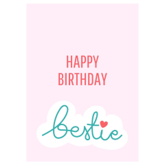 Minicard zum Geburtstag „Happy Birthday Bestie“