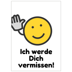 Geschenktüte ICH WERDE DICH VERMISSEN! - zum Befüllen