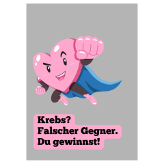 Geschenktüte Gute Besserung - Krebs? Falscher Gegner. Du gewinnst! - zum Befüllen