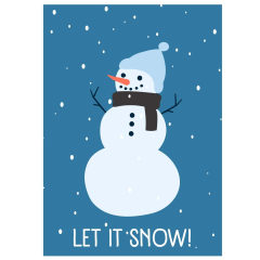Schöne Geschenkverpackung für Weihnachtsgeschenke „Let it snow“