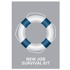 Geschenktüte neuer Job – „New Job Survival Kit“ – zum Befüllen