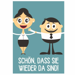 Geschenktüte „Schön, dass Sie wieder da sind!“ – zum Befüllen