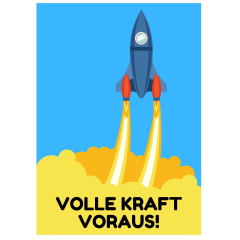 Minicard „Volle Kraft voraus!“