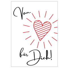 Geschenktüte „Von Herzen für dich!“ – zum Befüllen