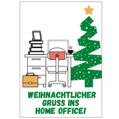 Geschenkverpackung für Weihnachtsgeschenke „Weihnachtlicher Gruß ins Home Office“