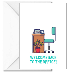 Geschenktüte + Grußkarte WELCOME BACK TO THE OFFICE!