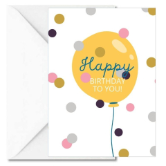 Geschenktüte + Grußkarte zum Geburtstag „Happy Birthday to you!“