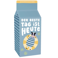 Schaumzucker-Kühe „Der beste Tag ist heute“