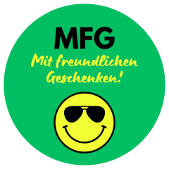 Geschenktüte mit Stickerverschluss MFG - zum Befüllen