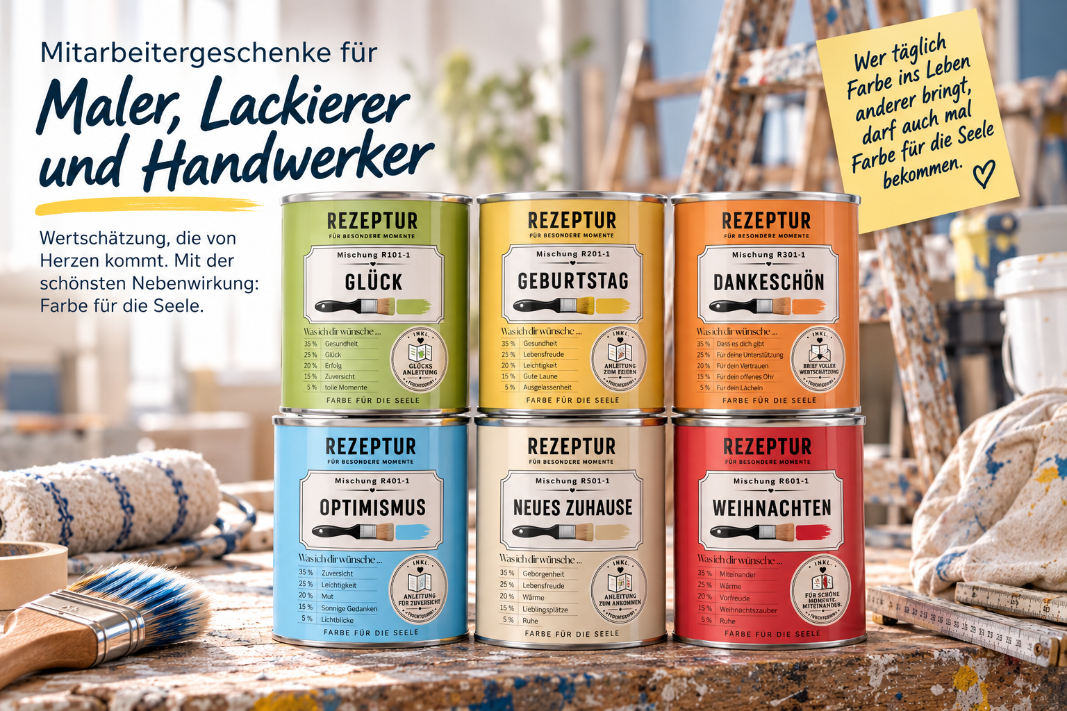Mitarbeitergeschenke für Maler, Lackierer & Handwerker