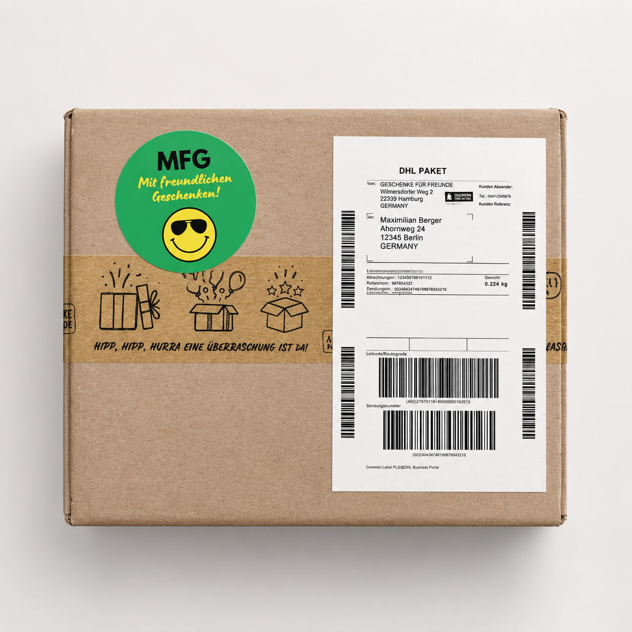 Versandmodell für Geburtstagsgeschenke an Mitarbeiter