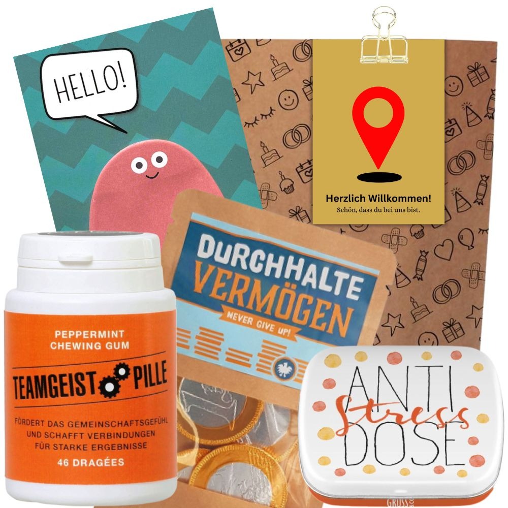 Geschenktüte Herzlich Willkommen Zielpunkt