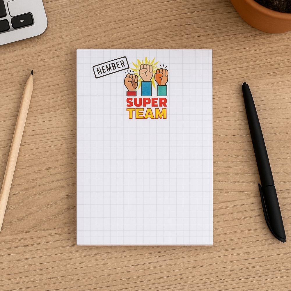 Notizblock Super Team