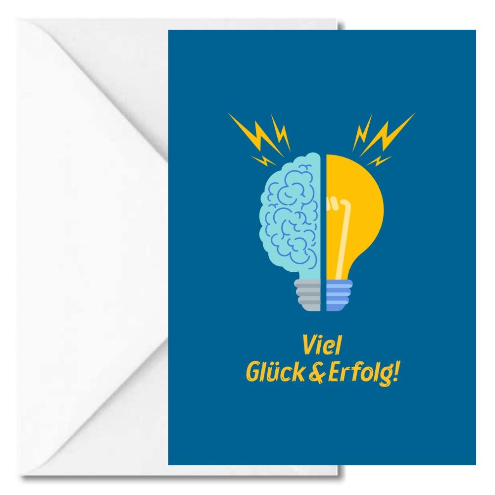 Personalisierbare Grußkarte Viel Glück und Erfolg