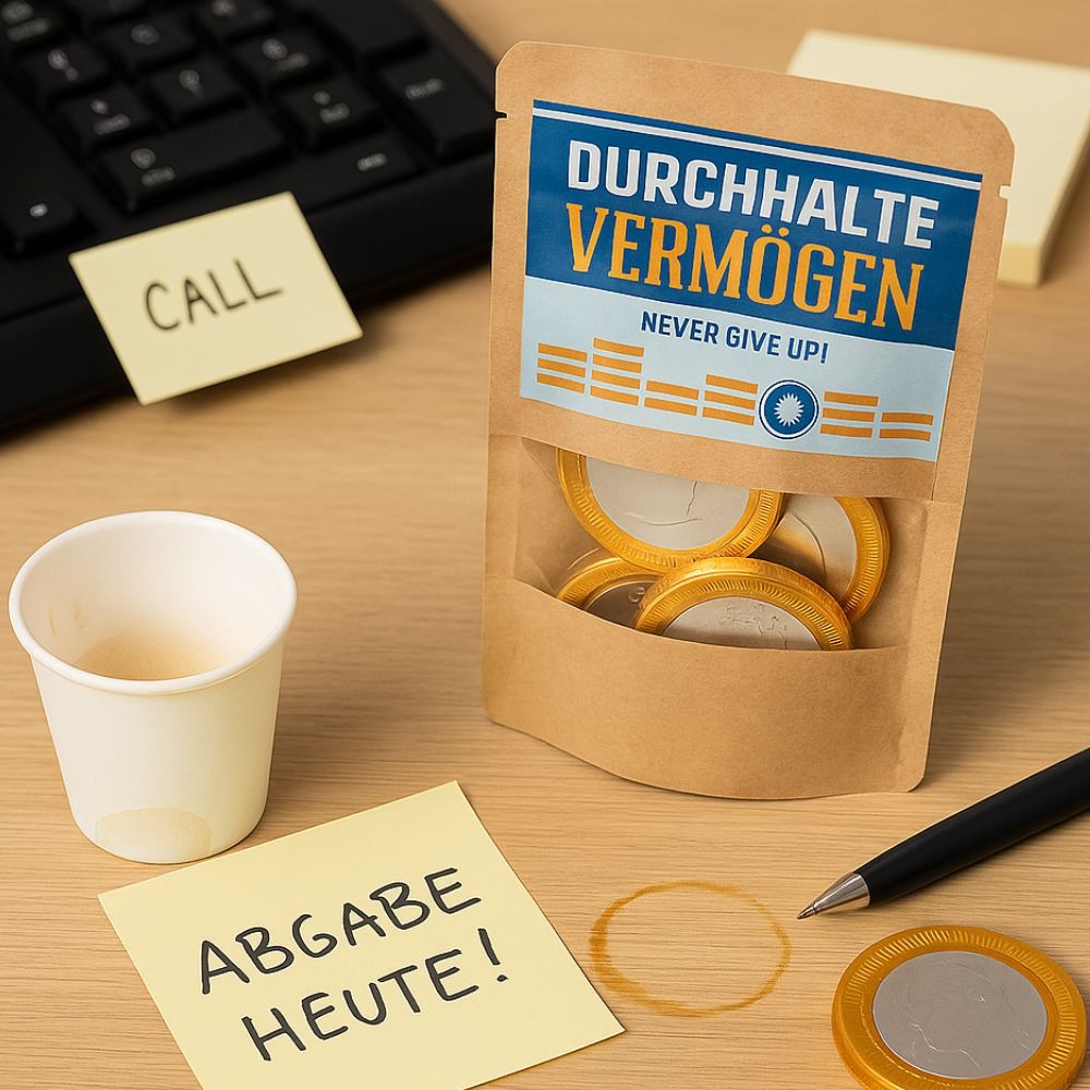 Schokoladenmünzen Durchhaltevermögen